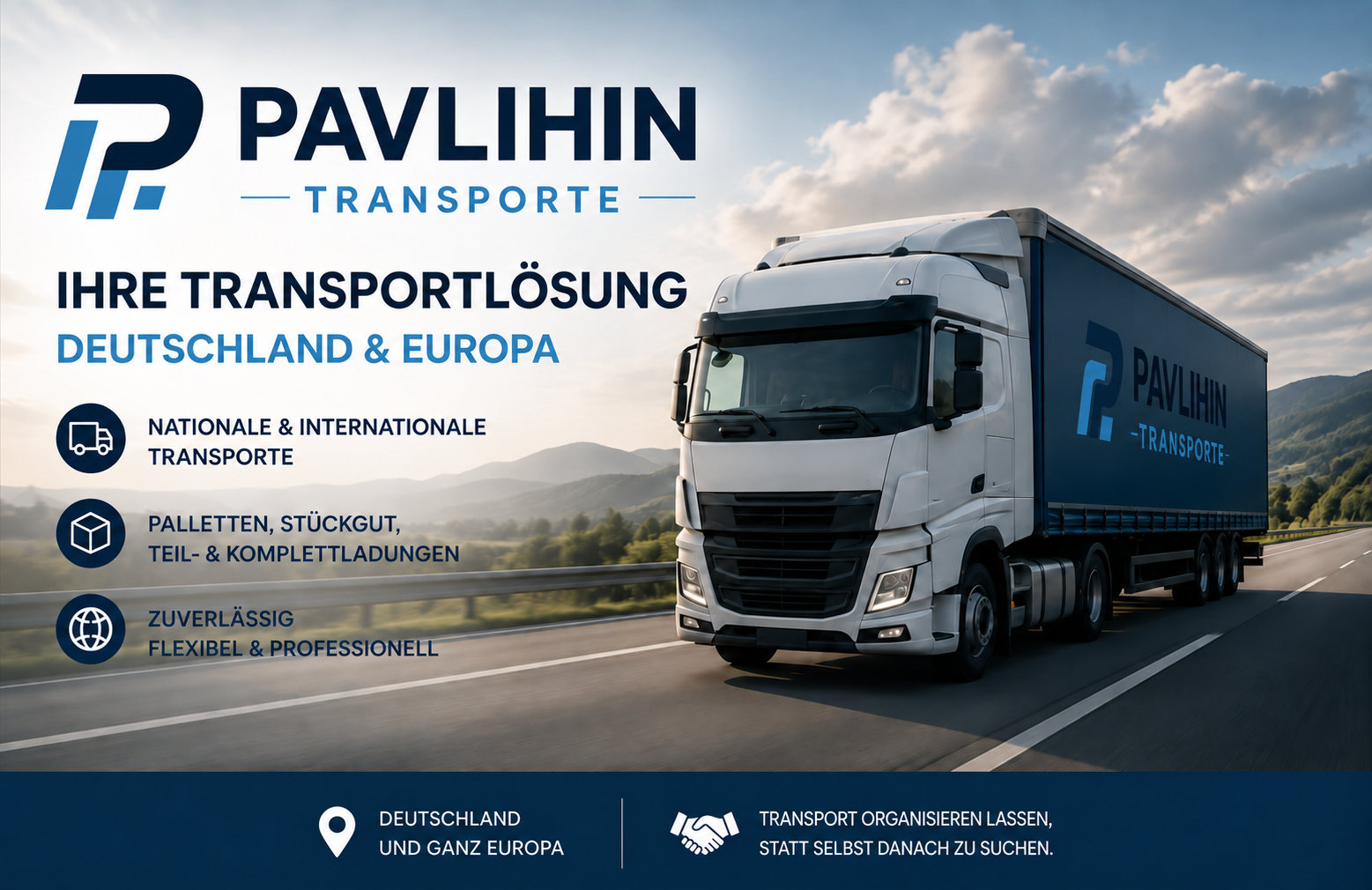 Pavlihin Transporte – Ihre Transportlösung für Deutschland und Europa